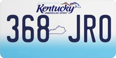 KY license plate 368JRO