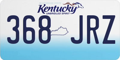KY license plate 368JRZ