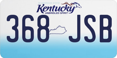 KY license plate 368JSB