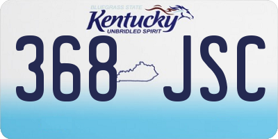 KY license plate 368JSC
