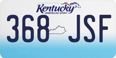 KY license plate 368JSF