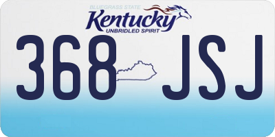 KY license plate 368JSJ