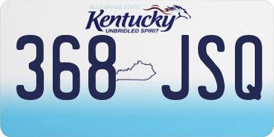 KY license plate 368JSQ