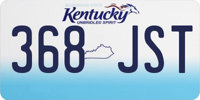 KY license plate 368JST