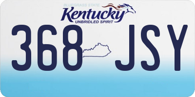 KY license plate 368JSY