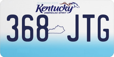 KY license plate 368JTG