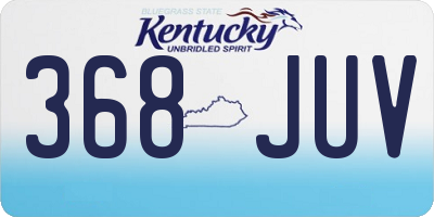 KY license plate 368JUV