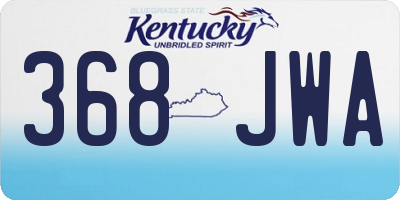 KY license plate 368JWA