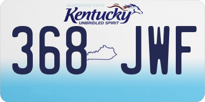 KY license plate 368JWF