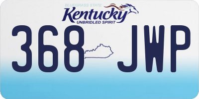 KY license plate 368JWP