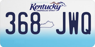 KY license plate 368JWQ