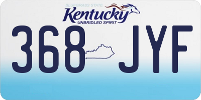 KY license plate 368JYF