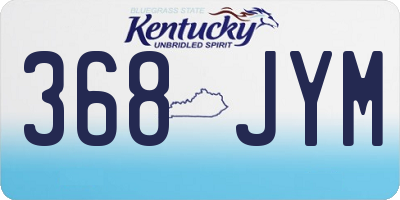 KY license plate 368JYM