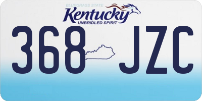 KY license plate 368JZC