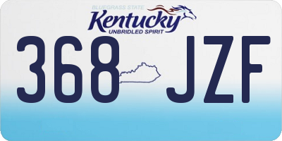 KY license plate 368JZF