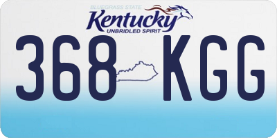 KY license plate 368KGG