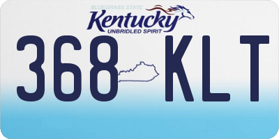 KY license plate 368KLT