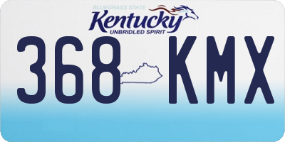 KY license plate 368KMX