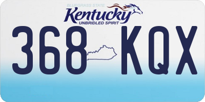 KY license plate 368KQX