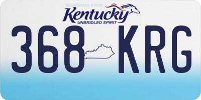 KY license plate 368KRG