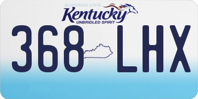 KY license plate 368LHX