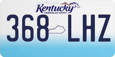 KY license plate 368LHZ
