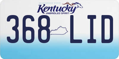 KY license plate 368LID