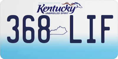 KY license plate 368LIF