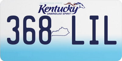 KY license plate 368LIL