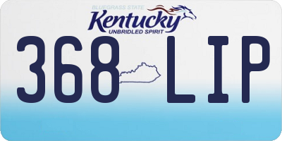 KY license plate 368LIP