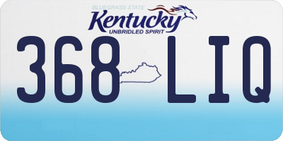 KY license plate 368LIQ