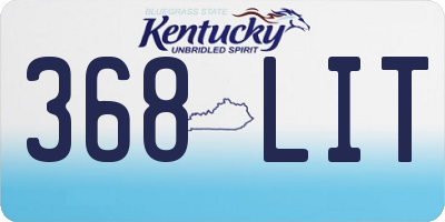 KY license plate 368LIT