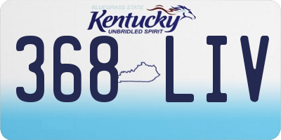KY license plate 368LIV