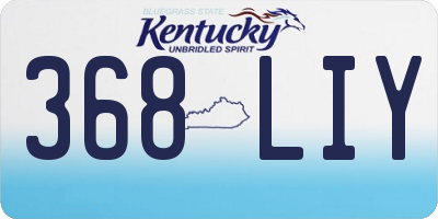 KY license plate 368LIY
