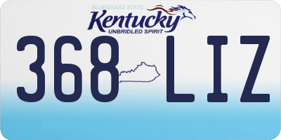 KY license plate 368LIZ
