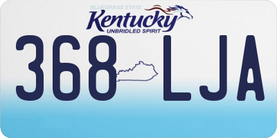 KY license plate 368LJA