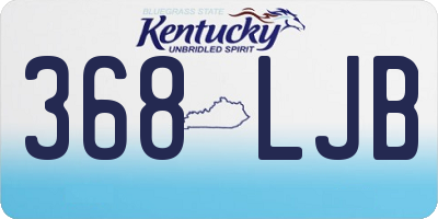 KY license plate 368LJB