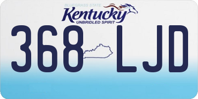 KY license plate 368LJD