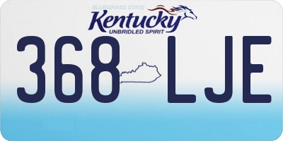 KY license plate 368LJE