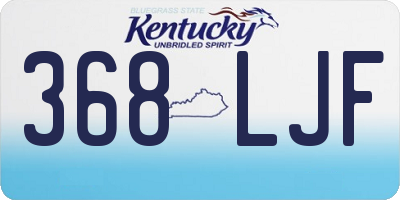KY license plate 368LJF