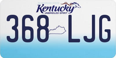 KY license plate 368LJG