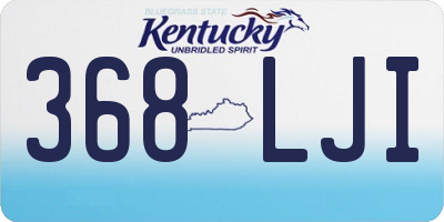KY license plate 368LJI
