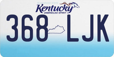 KY license plate 368LJK