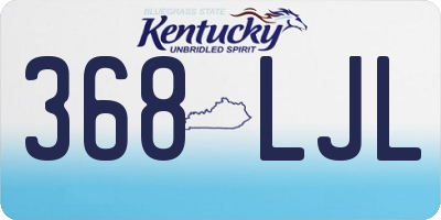 KY license plate 368LJL