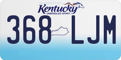 KY license plate 368LJM