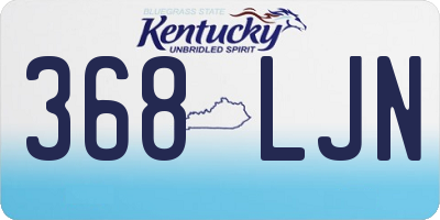 KY license plate 368LJN