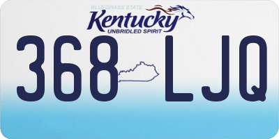 KY license plate 368LJQ