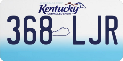 KY license plate 368LJR