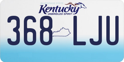 KY license plate 368LJU