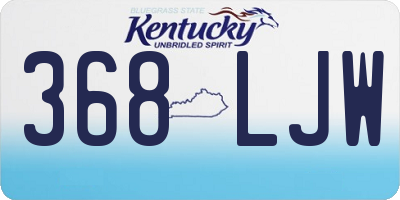 KY license plate 368LJW